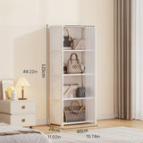 1pc Estantería de propósito múltiple de lujo, organizador de almacenamiento de doble columna autosoportante, construcción de metal y plástico, no requiere ensamblaje, estante de exhibición versátil para artículos de oficina y ocio en el hogar