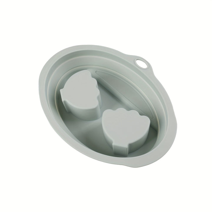 1 tazón de arte de uñas para eliminar el polvo de esmalte de uñas - Bandeja de manicura de doble compartimento rosa y azul con asas ergonómicas, diseño de spa de grado sin fragancia para uso en salones y hogares, eliminador de esmalte de uñas, herramient