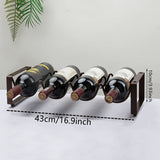 1 estante de vino plegable - Soporte de exhibición de vino de hierro pulido con diseño elegante y curvo, perfecto para decoración de bar en casa o cocina, mantiene varios botellas seguras, decoración de vino