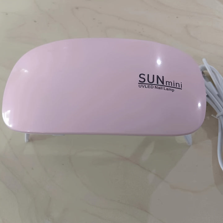 Secadora de uñas mini, lámpara LED para esmalte en gel, máquina de curado con 3 luces LED, herramienta de manicura, conexión micro USB