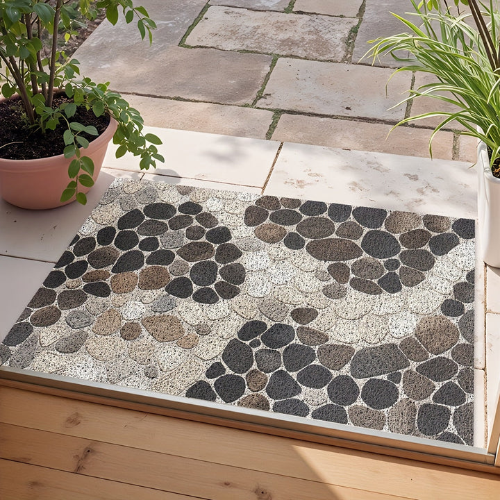 1 unidad de Alfombra de Entrada de Impresión de Patrón de Piedra Alfombra de Entrada Resistente al Desgaste Alfombra de Entrada para Pasillo de Entrada Pasillo Alfombra Antideslizante Decoración para el Hogar Decoración de Primavera Decoración de Otoño