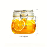 Juego de 2/4 Tarros Herméticos de Vidrio de 16 Onzas con Tapas de Cierre, Contenedores Sellados Transparentes para Alimentos, Organización del Despensa, Productos Secos, Snacks, Café, Té, Encurtidos, Azúcar, Harina - Multiusos, Antifugas, Libres de BPA