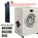 2 Piezas de Carrito Ajustable para Electrodomésticos con 24 Ruedas - Sin Batería Necesaria, Base Ergonómica con Palanca y Frenos, Ideal para Refrigerador, Lavadora, Secadora y Muebles - Accesorios para Hogar, Movilización Fácil