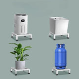 1 estante de almacenamiento de acero inoxidable, estante de plantas de metal cuadrado, soporte de bandeja para macetas, adecuado para plantas en macetas, tanques de peces, lavadoras, refrigeradores, electrodomésticos, bridas de cocina y baño.