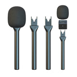 Fundas de Espuma Negra para Micrófono Rode Wireless Go II/PRO - Cojín Suave y Adaptador, Conector XLR, Sin Batería, Ideal para Entrevistas y Transmisiones en Vivo