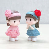 8 piezas de figuras de pareja en miniatura, muñecas coleccionables de PVC para decoración de interiores y exteriores, accesorios de bricolaje para varios tipos de habitaciones, no requiere electricidad.