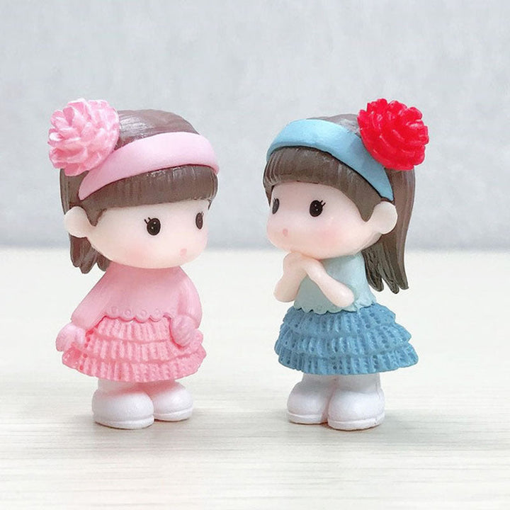 8 piezas de figuras de pareja en miniatura, muñecas coleccionables de PVC para decoración de interiores y exteriores, accesorios de bricolaje para varios tipos de habitaciones, no requiere electricidad.