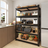 Estanterías metálicas ajustables de 5 capas, altura 182.88 cm y ancho 101.6 cm, profundidad 50.8 cm - Ideales para armarios, sótanos, cocinas y almacenes