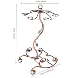 1pc Estante de Vino al Estilo Francés Vintage con Soporte para Copas - Elegante Exhibidor de Hierro para Encimera de Cocina y Comedor