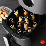 Soporte vertical para parrilla de acero inoxidable 304 con 12 pinchos - Ideal para barbacoa, freidora de aire y uso en la cocina, perfecto para carnes y verduras, duradero y fácil de limpiar, freidora de aire con parrilla