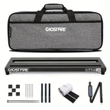 Ghostfire Aleación de Aluminio Tablero de Pedales de Guitarra, 771,11g Tablero de Pedales de Efecto con Bolsa de Transporte, Serie V - Duradero y Ligero para Uso en Directo y en Estudio