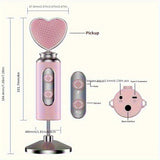 Microfono de Transmisión Dinámico NXG con Conectores USB-C y Diafragma en Forma de Corazón, Efectos de Iluminación RGB y Control de Volumen - Soporte Integrado Duradero para Transmisiones En Vivo, Juegos, Podcasts, Voces Off (Rosa), Micrófono para PC