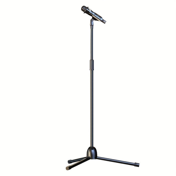 Soporte de micrófono ajustable profesional con sujeción de pinza - Soporte trípode de hierro duradero para transmisión en vivo, grabación, canto, actuaciones en escena - Uso interior/exterior, pies de goma antideslizantes, portátil y resistente, equipo d