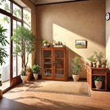 Armario de Almacenamiento Retro de Madera con 22 Escenas y Tapa Abatible – Organizador Multifuncional para Cosméticos, Accesorios y Suministros de Oficina, Ideal para Dormitorio, Baño y Espacio de Trabajo, Incluye Película Protectora Transparente