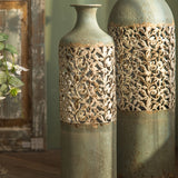 Jarrón retro de hierro forjado hecho a mano