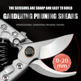 Tenazas de Poda Profesionales para Jardín - Cuchillas Afiladas de Acero al Carbono, Mangos Rojos Ergonómicos y Mecanismo con Resorte para un Recorte Suave - Tijeras Manuales de Alta Resistencia para Árboles Frutales, Arbustos, Setos, Rosas, Herramienta M