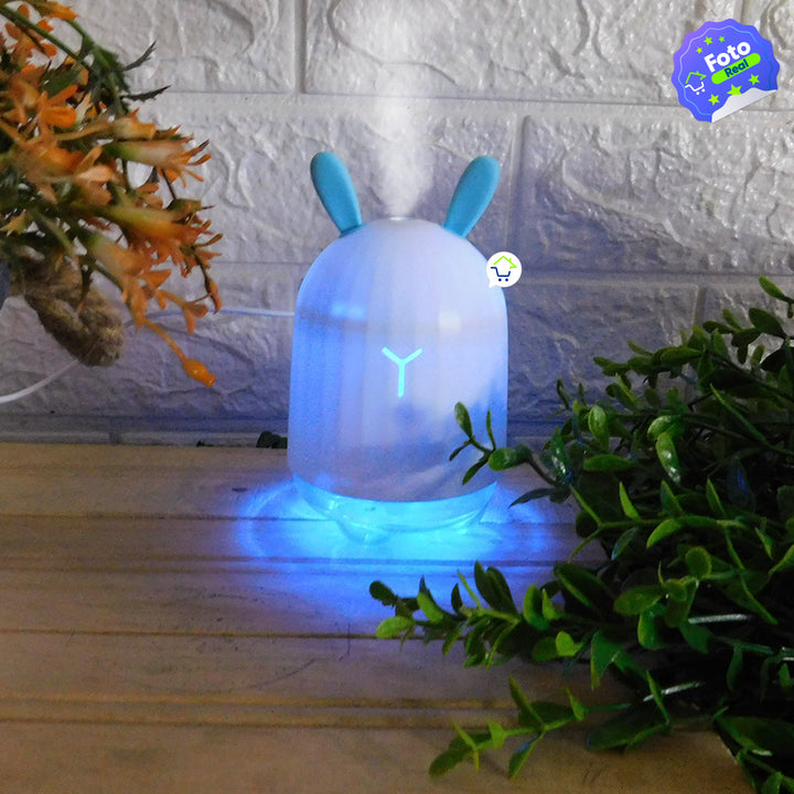 Humidificador Aromatizador Lámpara LED Conejo Difusor Aroma H001