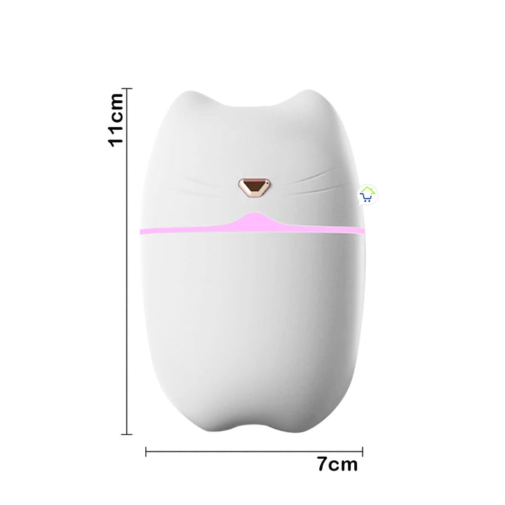 Mini Humidificador USB Gato Luz LED Difusor A6