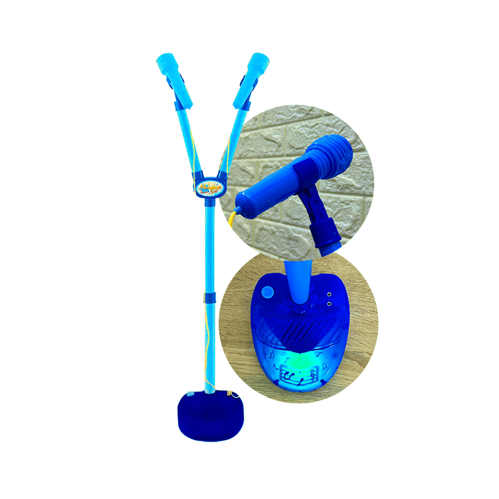 Micrófono Doble Karaoke Juguete Musical Luces Niños 8801L