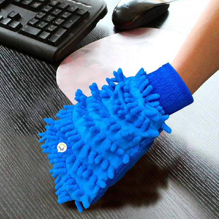 Kit x3 Guantes Microfibra Para Lavar y Secar Carro Moto Sacudidor GMWA297x3