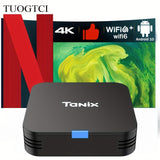 TX1 Smart Network TV Box con Procesador de 4 Núcleos, Ultra HD 4K@60Hz, Android 10.0, WiFi6 Dual-Band, 1GB+8GB RAM, Baja Latencia, Soporte Multilingüe – Centro de Entretenimiento en Casa