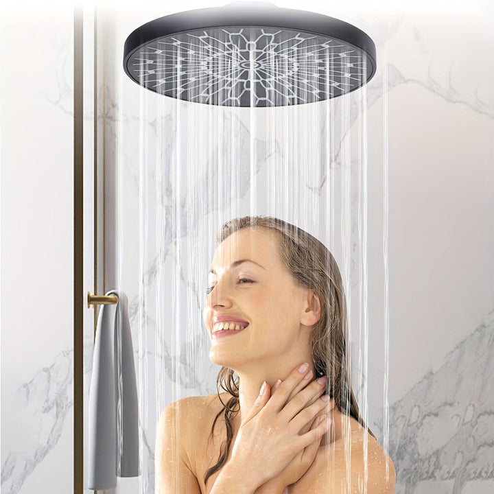 1 unidad de cabezal de ducha de lluvia de alta presión de 6 pulgadas, rociador redondo grande con control de temperatura ajustable, lujoso para una experiencia de ducha esponjosa tipo loto, ideal para renovar el baño