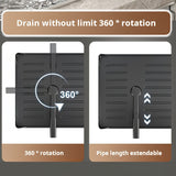 Escurridor de Platos de Una Capa para Encimera, con Tubo de Drenaje Giratorio 360° y Almacenamiento de Utensilios, Ideal para Organización en Cocinas de Solteros o Parejas