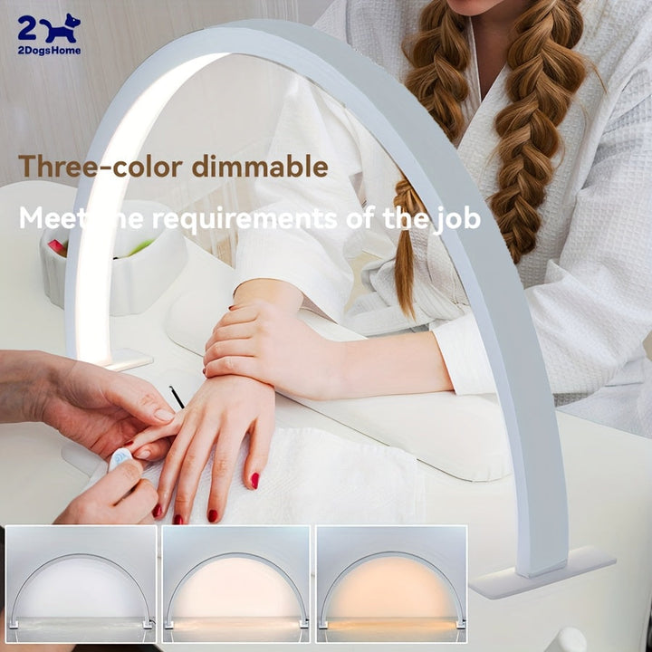 2025 Lámpara de Uñas Media Luna Mejorada con Enchufe USB, Luz de Escritorio 39.5 cm/15.5 pulgadas para Aficionados a la Manicura - Herramienta Esencial para Belleza/Arte en Uñas/Tatuajes y Estilismo
