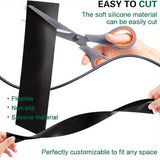 Juego de Cubiertas para Espacio entre Estufa y Encimera de 2 Piezas, Relleno Resistente al Calor para Superficies, Fácil Limpieza, Tapacubos de Silicona Negros de 21 Pulgadas