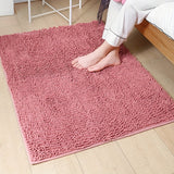 Alfombra de baño de felpa, 1 pieza - Antideslizante, lavable, de poliéster con respaldo de PVC, diseño rectangular para decoración de baño, dormitorio, sala de estar y entrada, alfombra de baño|alfombra decorativa|alfombra lavable a máquina