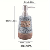 1 dispensador de jabón de cerámica, botellas de bomba de loción artesanales vintage, dispensadores de jabón para cocina y baño, estilo rústico para jabón para platos y jabón de manos, dispensador de loción recargable