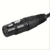 [Cable de Audio XLR Flexible] Cable de Audio XLR Macho a Hembra Compatible con Ethernet Cat6a Redondo Xingzhaotong - No Requiere Batería Conector Flexible para Micrófono, KTV, Amplificador, Mezclador - Negro