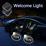 2 Piezas de Luz LED Proyección Bienvenida USB con Logo Deportivo, Apto para AUDI, Mercedes-Benz, Citroën, Hyundai, KIA, Skoda, Peugeot, Accesorio para Puerta de Vehículo, Decoración Moderna y Duradera