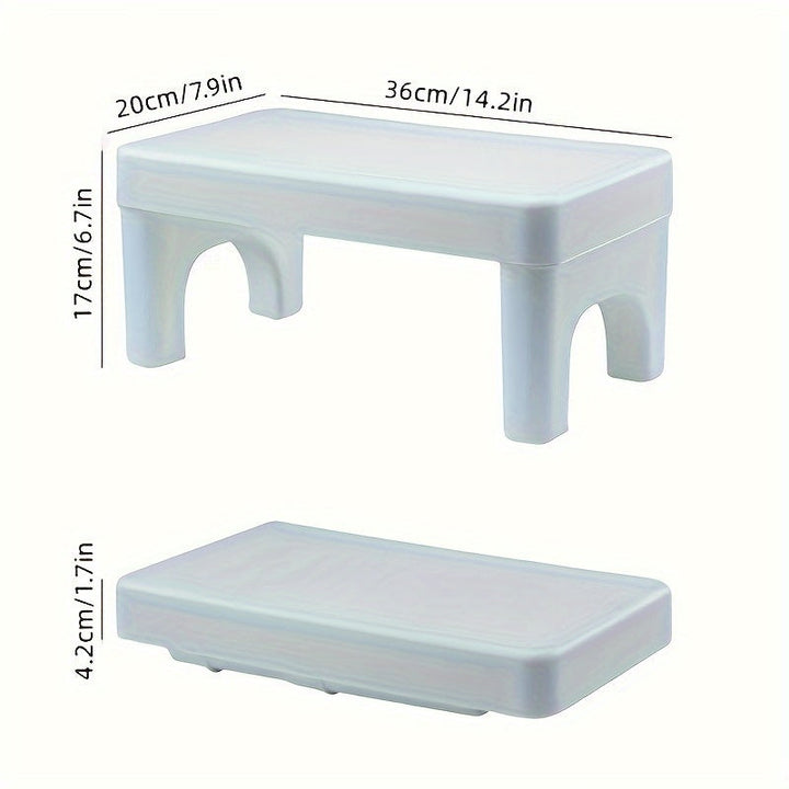 Escabel de plástico plegable para baño - Duradero y portátil, ideal para uso de adultos y niños, perfecto para reposapiés de inodoro, Escabel portátil | Escabel de baño moderno | Escabel ligero