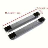 Un juego de dos piezas de soportes móviles para electrodomésticos de alta resistencia. Soporte móvil de electrodomésticos de alta resistencia gris de 24 ruedas, ajustable de longitud, adecuado para refrigeradores, lavadoras, secadoras, etc. La base se pu
