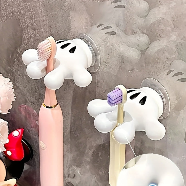 1 unidad/2 unidades de gancho para baño con personaje animado, soporte multifuncional para cepillo de dientes sin marcas y toallero con ventosa, decoración y accesorios para baño, collar para toalla, se puede colgar en la pared