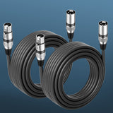 2 Paquetes de Cables XLR de 6.1 metros, Cable XLR Macho a Hembra de 3 Pines para Micrófonos, Mezcladores y Altavoces, Compatible con Microfónicos y Más