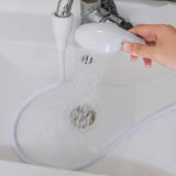 Manguera de ducha portátil para lavabo, grifo de ducha para baño, lavado de pelo, accesorio de baño para mascotas, perros y gatos - Rociador de flujo ajustable multifunción, no eléctrico, se adapta a tamaños de grifo estándar - 1 pieza