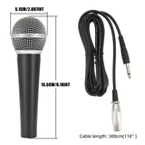 [Micrófono Dinámico Cardioide con Cable] BOMGE Micrófono Dinámico Cardioide con Cable SM58LK de Metal - Micrófono Vocal Legendario de Mano con Cable XLR de 3m 6.35mm - Actuación en Escenario DJ Karaoke BBOX Grabación Vocal Show en Vivo Transmisión en Viv