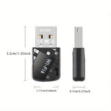 Adaptador WiFi6 Dual Band AX900Mbps 2 en 1 con BT5.4 2.4G/5G - Tarjeta de red inalámbrica de alta velocidad 02.11ax para portátiles y escritorios Mac, Plug and Play, sin controlador requerido, diseño compacto, adaptador inalámbrico duradero, conectividad