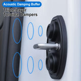 2 piezas/4 piezas de protector de cerradura de puerta de coche de silicona - Ajuste universal para la mayoría de los vehículos, absorción de impactos, platos de choque gruesos a prueba de óxido, reducción de ruido y protección completa