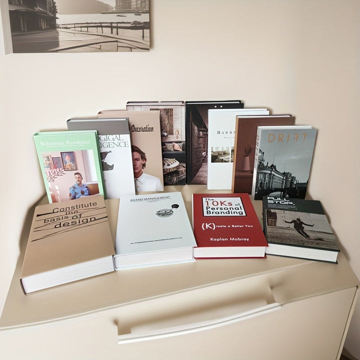 Juego de 4 Libros Decorativos, Conjunto para Decoración del Hogar, Adornos para Estantería de Sala de Estudio, Artículos Duraderos para Exhibición a Largo Plazo