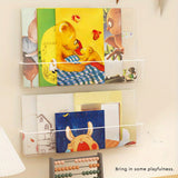 [Minimalista] Estanterías de libros de acrílico transparente para pared - Sin taladro, instalación sin daños para almacenamiento en casa y oficina, diseño delgado para instalación fácil detrás de la puerta o en estanterías, estantería de libros linda