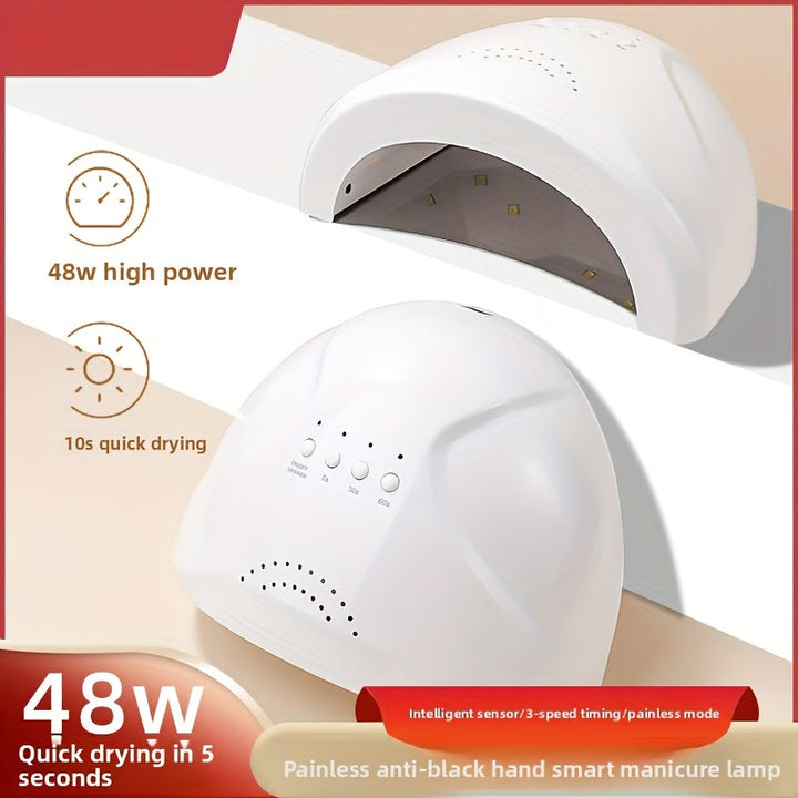 Lámpara de unión de esmalte de uñas de secado rápido, herramienta de luz de manicura LED con iluminación de sensor automático, alimentada por USB, 24W/48W con modos ajustables