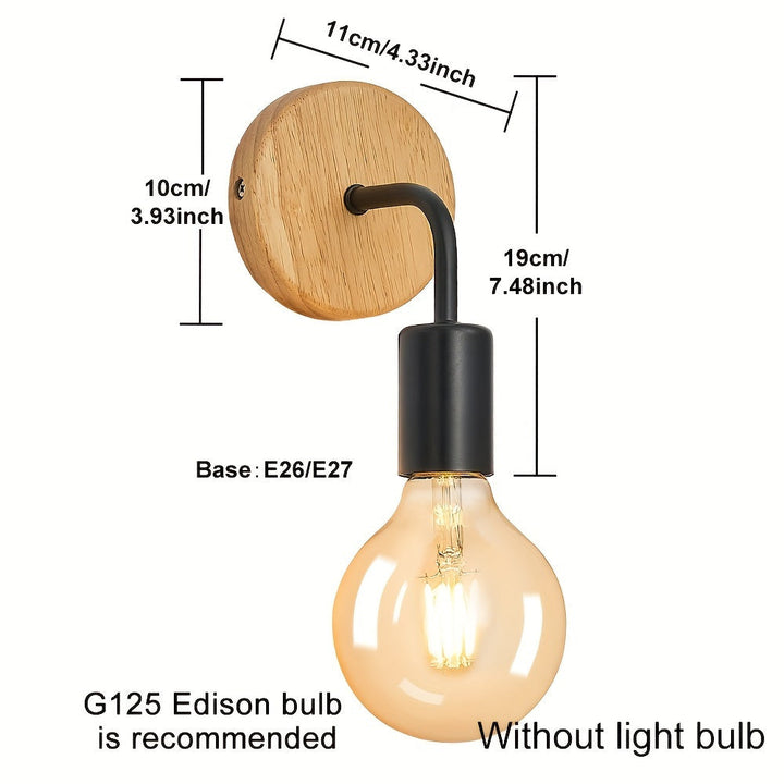 Lámpara de pared moderna de metal con base E27 - Diseño de esfera elegante, montaje semienterrado para dormitorio, sala de estar, pasillo, balcón, comedor, oficina - No incluye bombilla, instalación fácil, accesorios de pared modernos