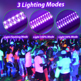 2 barras de luz negra UV LED USB de 12.6 pulgadas, 385-400nm, con interruptor, para fiestas, discotecas, bajo voltaje 5V