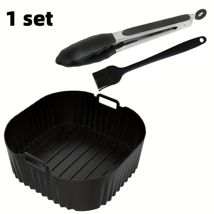 Forros de Silicona Cuadrados Reutilizables para Freidora de Aire - 23cm para Philips NA230 6.2L y COSORI 6L 6.2L - Seguros para Horno y Microondas - Fácil Limpieza, Antiadherentes, Accesorios Duraderos de Silicona