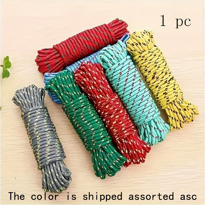 Cuerda de nailon para tendedero de 10 m - Multiusos, gruesa, antideslizante, resistente al viento, para secar ropa, mantas y prendas de vestir.