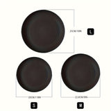 6 piezas de platos redondos de PP, patrón rayado, tema de vacaciones, seguro para lavavajillas, para hogar, picnic, camping, fiesta, RV, cocina y dormitorio