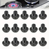 16 piezas de Pies Antideslizantes para Rejilla de Quemador de Estufa de Gas - Piezas de Repuesto Negras para Cocinar con Seguridad, Compatibles con Hornos de Gas, Fácil Instalación para un Desempeño Suave en la Plancha